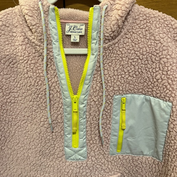J. Crew Polartec® sherpa fleece half-zip hoodie Size Large - Picture 5 of 8